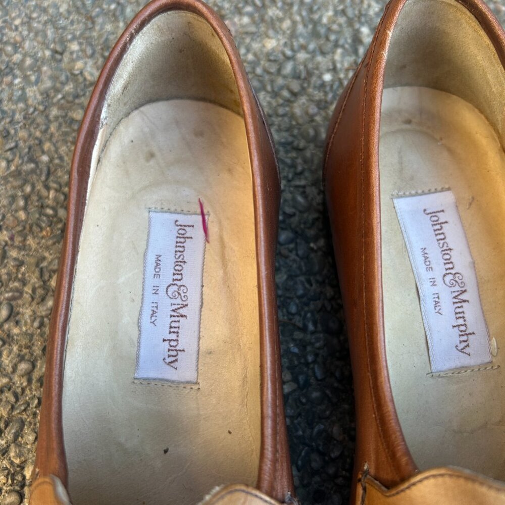 Johnston & Murphy Italian Made Two Tone Brown Dress Shoes Oxfords Size 8.5 M - Picture 12 of 12